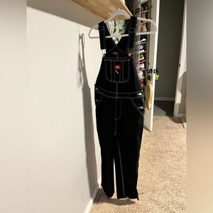 Black Dickies Logo Overalls - Size Medium